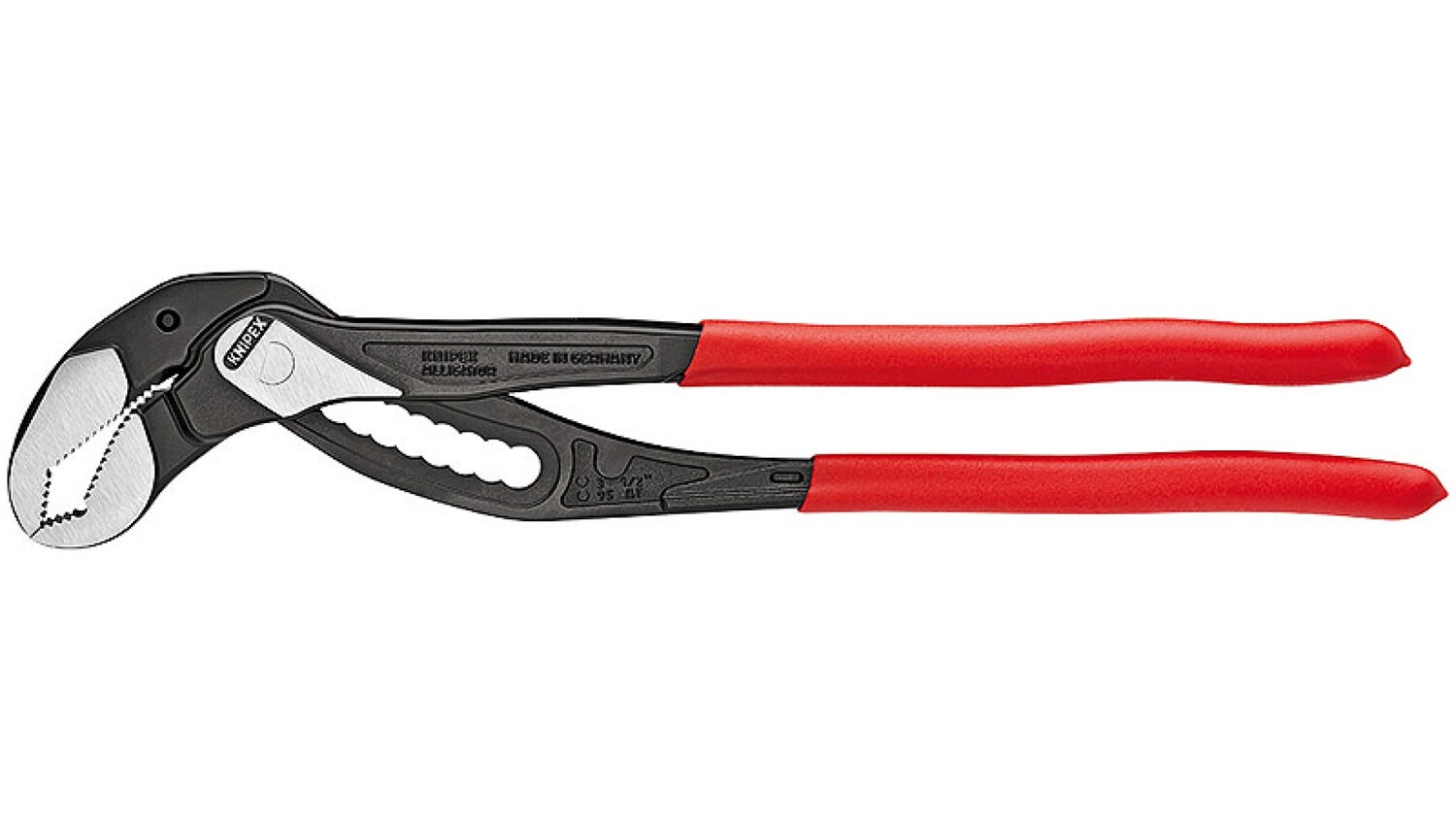 Клещи Knipex переставные ALLIGATOR, зев 90 мм, длина 400 мм, фосфатированные, KN-8801400
Клещи Knipex переставные ALLIGATOR, зев 90 мм, длина 400 мм, фосфатированные, KN-8801400