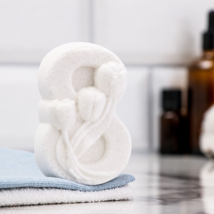 Шипучая бомбочка "С 8 марта с тюльпанами" с ароматом ванили, белая, Белый, 8 Марта
Шипучая бомбочка "С 8 марта с тюльпанами" с ароматом ванили, белая, Белый, 8 Марта