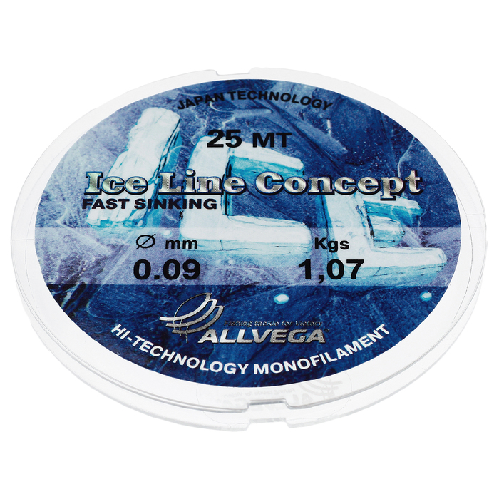 Леска монофильная ALLVEGA «Ice Line Concept», 25 м, 0,09 мм (1,07 кг), прозрачная, Прозрачный, Ice Line Concept
Леска монофильная ALLVEGA «Ice Line Concept», 25 м, 0,09 мм (1,07 кг), прозрачная, Прозрачный, Ice Line Concept
