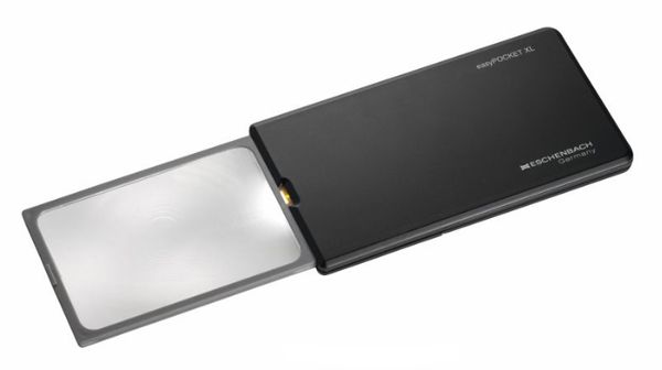 Лупа выдвижная асферическая Eschenbach EasyPocket XL 2,5x, 78x50 мм, с подсветкой, черная
Лупа выдвижная асферическая Eschenbach EasyPocket XL 2,5x, 78x50 мм, с подсветкой, черная