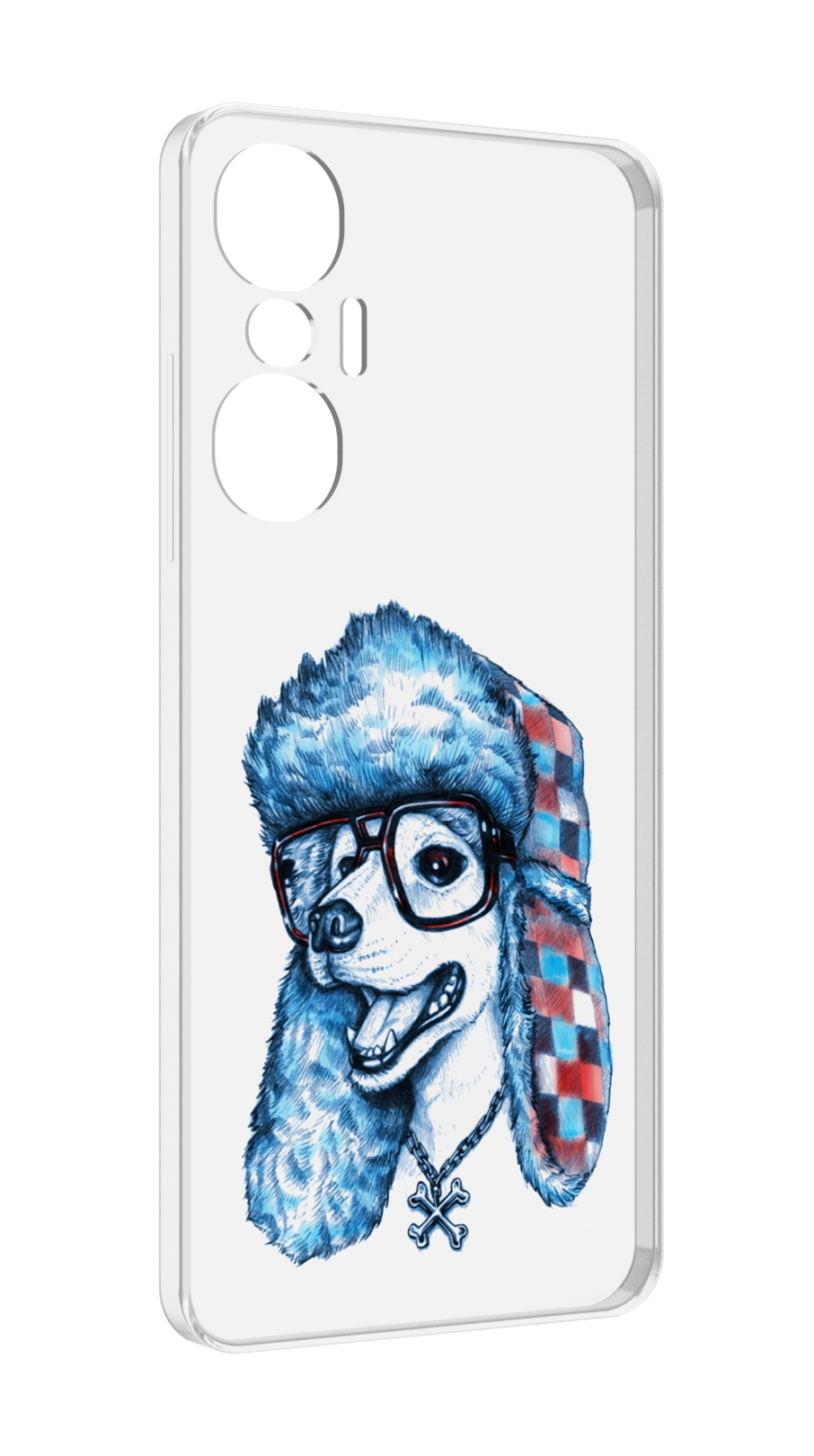 Чехол MyPads зимний пес для Infinix Hot 20S противоударный, Tocco 
Чехол MyPads зимний пес для Infinix Hot 20S противоударный, Tocco