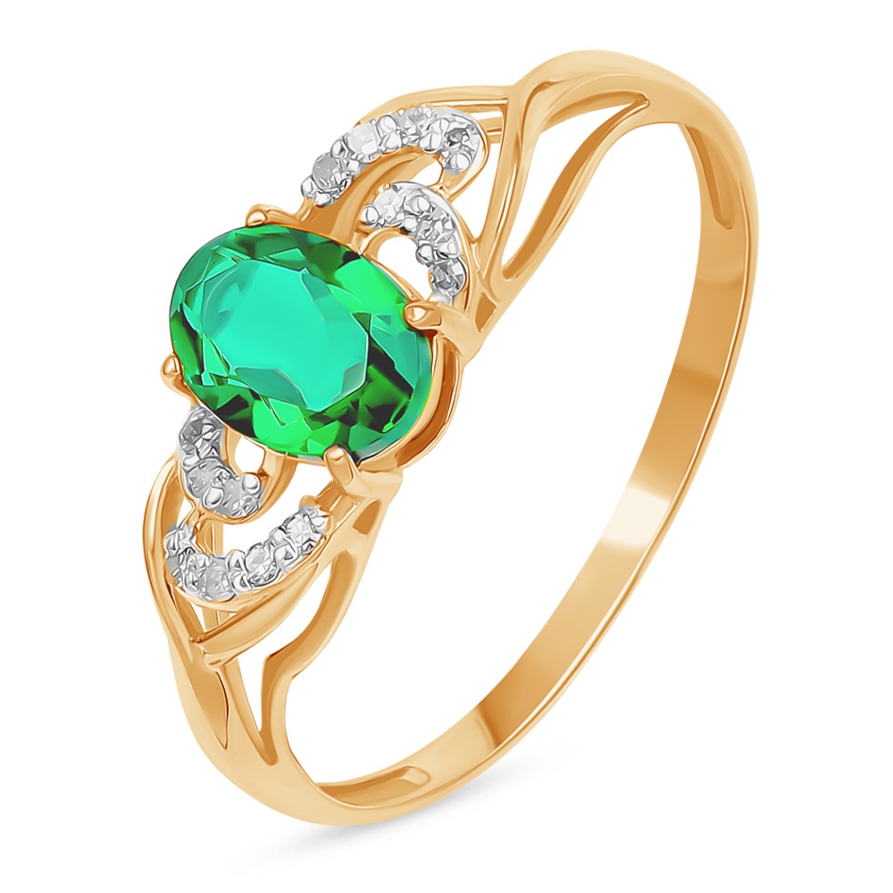 Кольцо из красного золота р. 585Gold 101016390, изумруд искусственный\бриллиант, 101016390
Кольцо из красного золота р. 585Gold 101016390, изумруд искусственный\бриллиант, 101016390