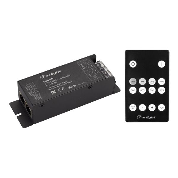 Диммер ARL-SYNC-DIM Black (12-24V, 1x25A, ПДУ 14кн, RF, RJ45) (Arlight, IP20 Металл, 3 год, Черный
Диммер ARL-SYNC-DIM Black (12-24V, 1x25A, ПДУ 14кн, RF, RJ45) (Arlight, IP20 Металл, 3 год, Черный