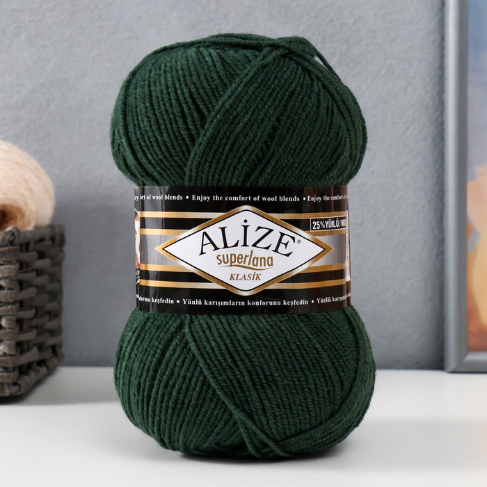 Пряжа ALIZE "Superlana Klasik" 25% шерсть, 75% акрил 280 м, 1 шт, 100 г, 469 (7390651), Зеленый, Superlana Klasik
Пряжа ALIZE "Superlana Klasik" 25% шерсть, 75% акрил 280 м, 1 шт, 100 г, 469 (7390651), Зеленый, Superlana Klasik