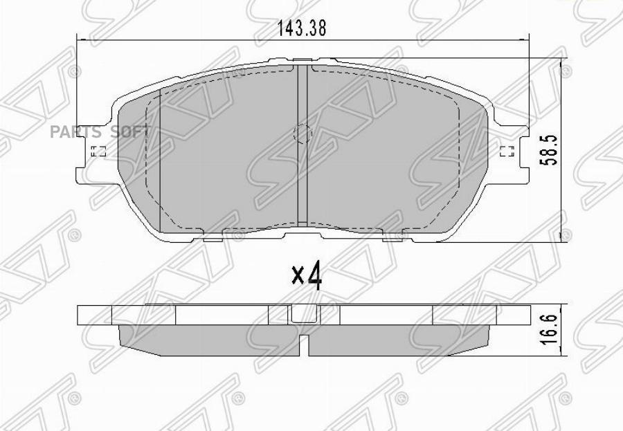 SAT ST0446528510 Колодки тормозные перед TOYOTA ESTIMA 01-14/ALPHARD 03-05/SIENA 03-06
SAT ST0446528510 Колодки тормозные перед TOYOTA ESTIMA 01-14/ALPHARD 03-05/SIENA 03-06