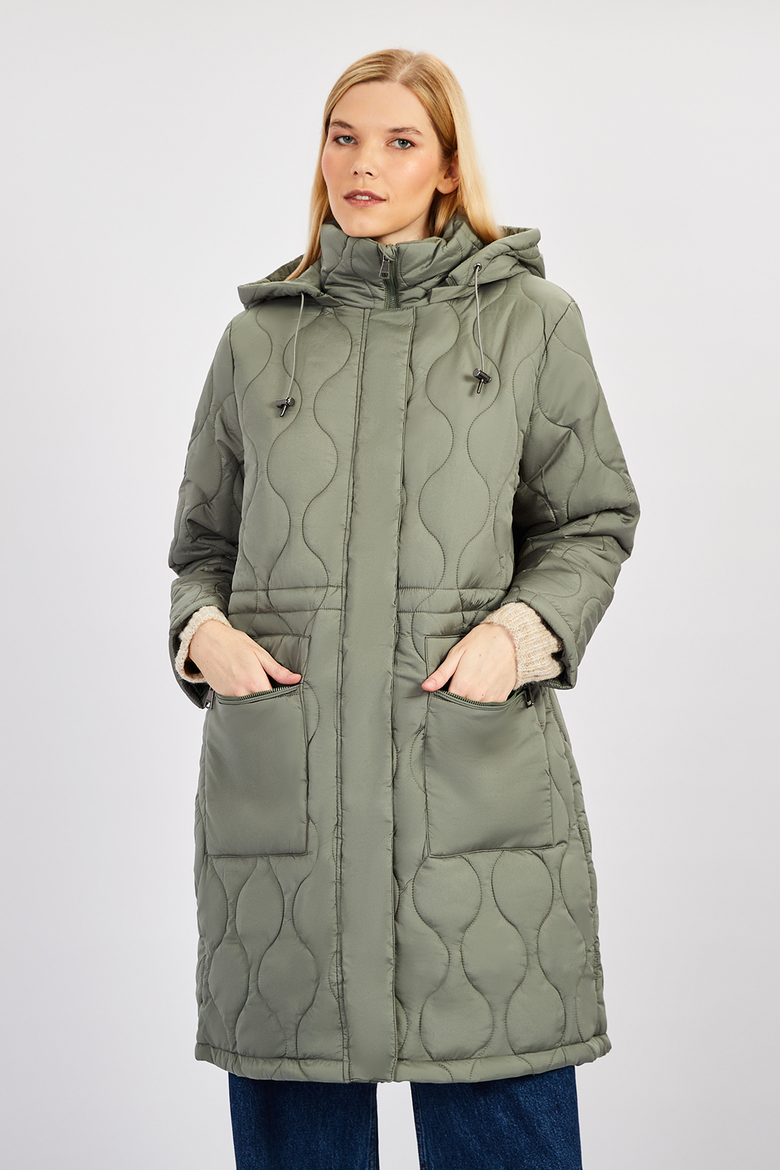 фото Куртка женская baon b0322540 хаки xl