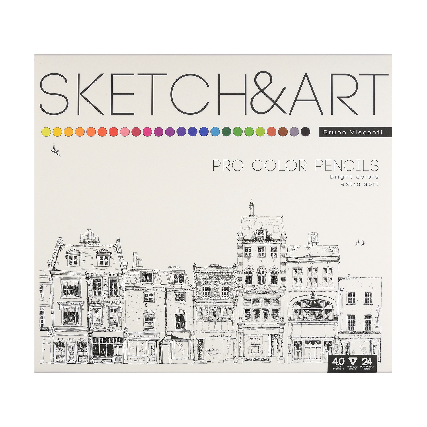Набор BrunoVisconti карандаши цветные SKETCHART 24 цв в металл. коробке + Скетчбук А5, 50л, Разноцветные, 24 цв.
Набор BrunoVisconti карандаши цветные SKETCHART 24 цв в металл. коробке + Скетчбук А5, 50л, Разноцветные, 24 цв.