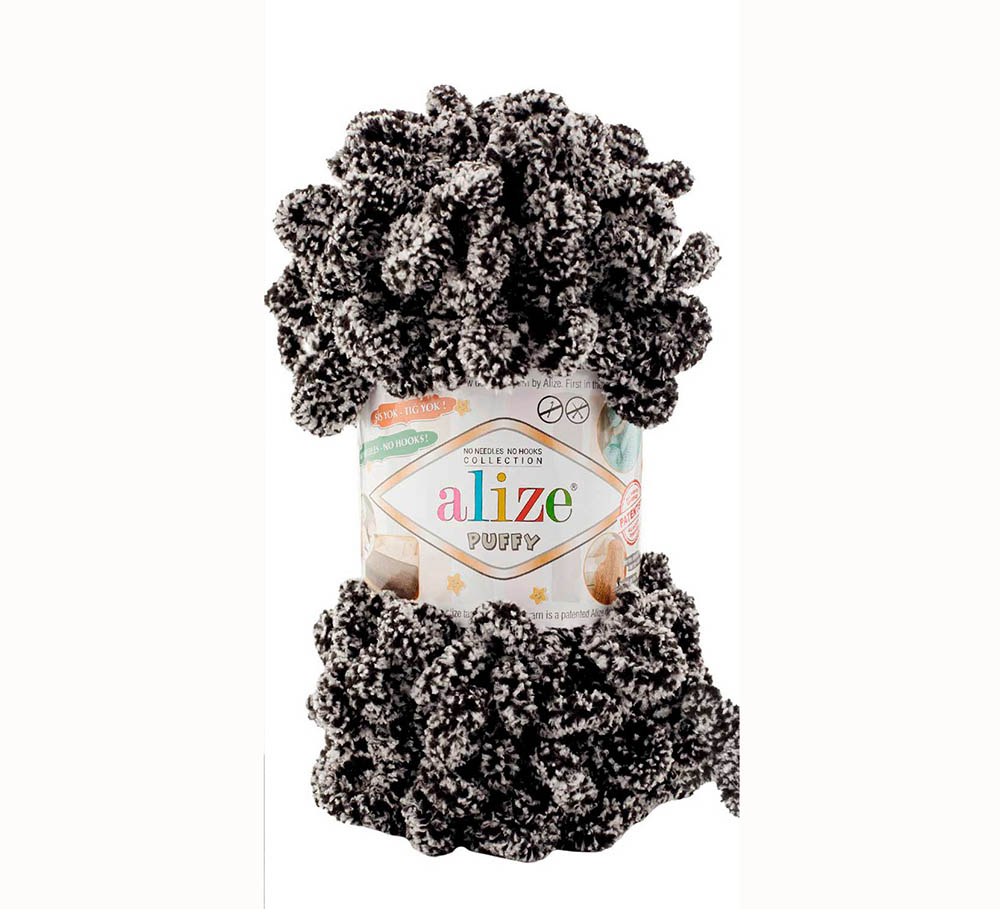 Пряжа Alize Puffy 100% микрополиэстер 9 м/100 гр 799 Панда, 5 мотков, Черный, Puffy NL01
Пряжа Alize Puffy 100% микрополиэстер 9 м/100 гр 799 Панда, 5 мотков, Черный, Puffy NL01