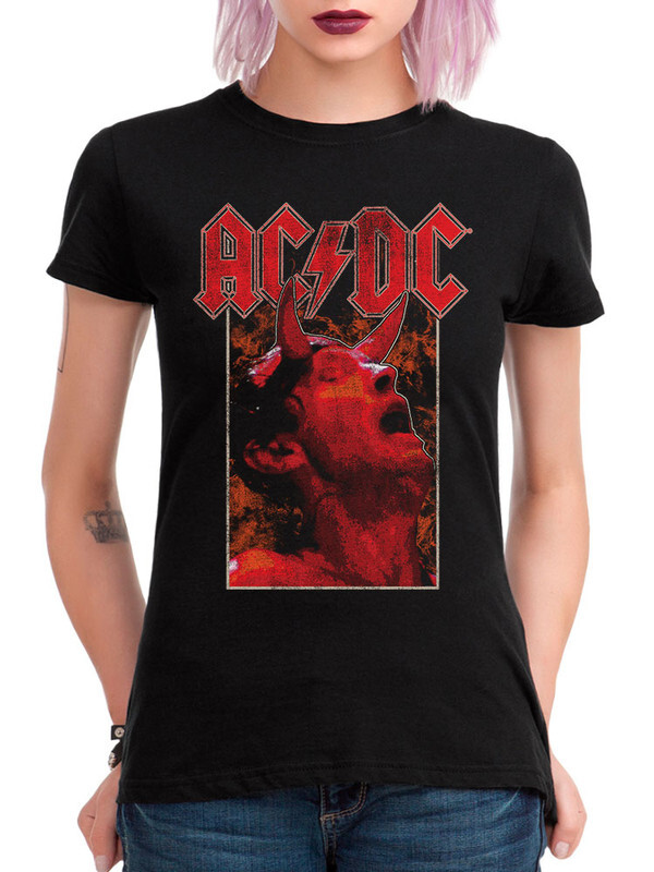фото Футболка женская design heroes группа ac/dc черная 3xl