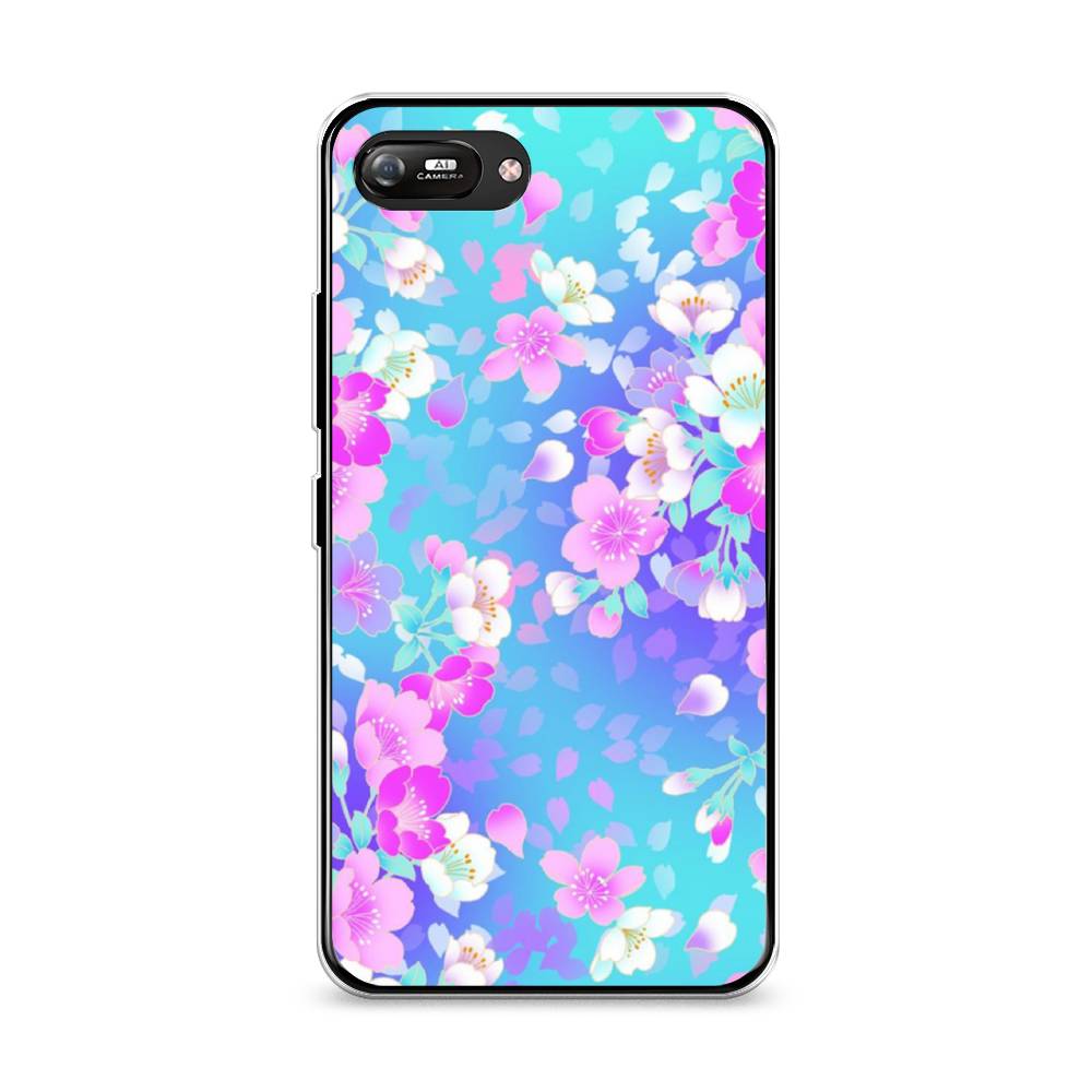 фото Силиконовый чехол "яблоневые цветы" на itel a35 / ител а35 awog