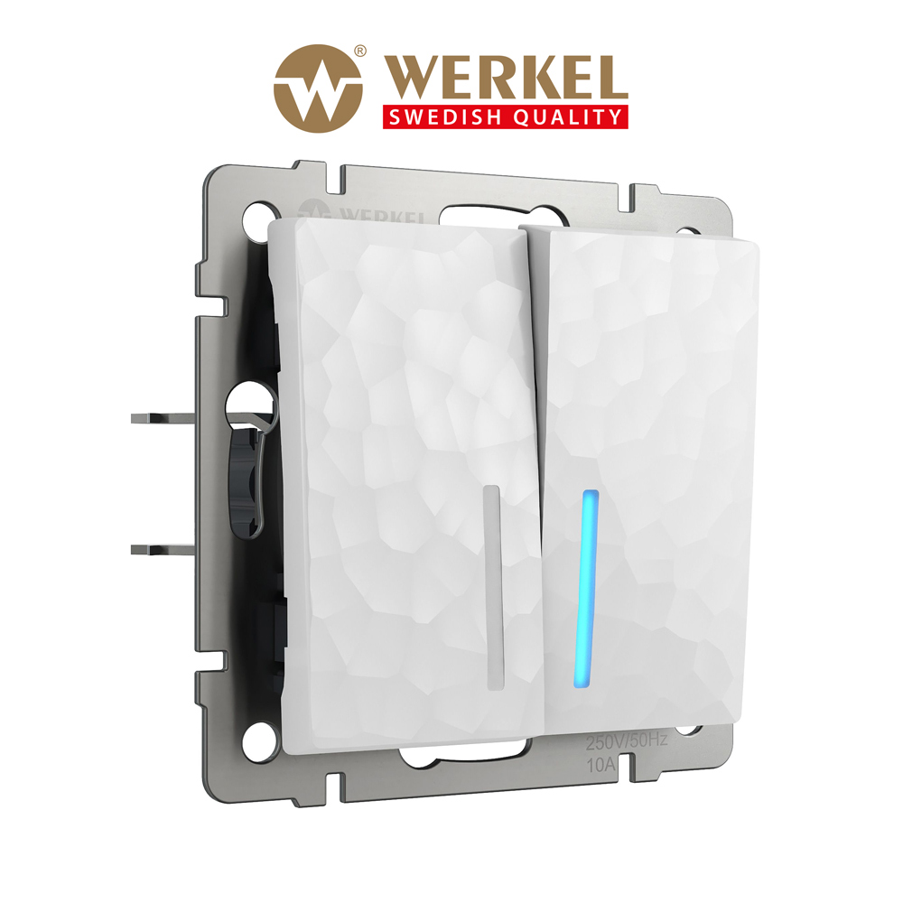 Встраиваемый двухклавишный выключатель Werkel Hammer W1220101 белый с подсветкой 10 А, Выключатель двухклавишный с подсветкой
Встраиваемый двухклавишный выключатель Werkel Hammer W1220101 белый с подсветкой 10 А, Выключатель двухклавишный с подсветкой