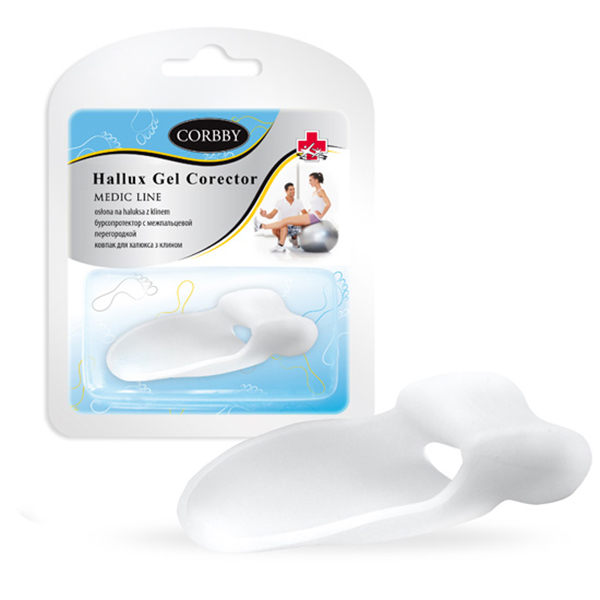 Протектор Corbby Hallux Gel Corector с межпальцевой перегородкой, Белый, Hallux Gel Corector
Протектор Corbby Hallux Gel Corector с межпальцевой перегородкой, Белый, Hallux Gel Corector