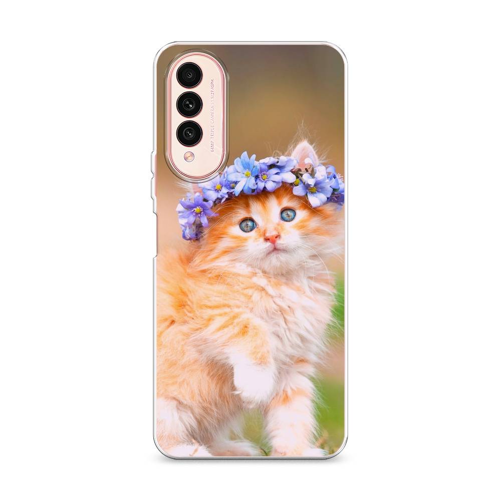 фото Силиконовый чехол "рыжий кот в венке" на wiko t50 / вико т50 awog