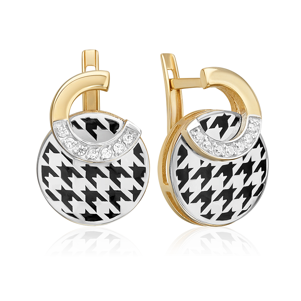 Серьги из белого золота/желтого золота PLATINA jewelry 02-5199-00, фианит/эмаль, 02-5199-00
Серьги из белого золота/желтого золота PLATINA jewelry 02-5199-00, фианит/эмаль, 02-5199-00