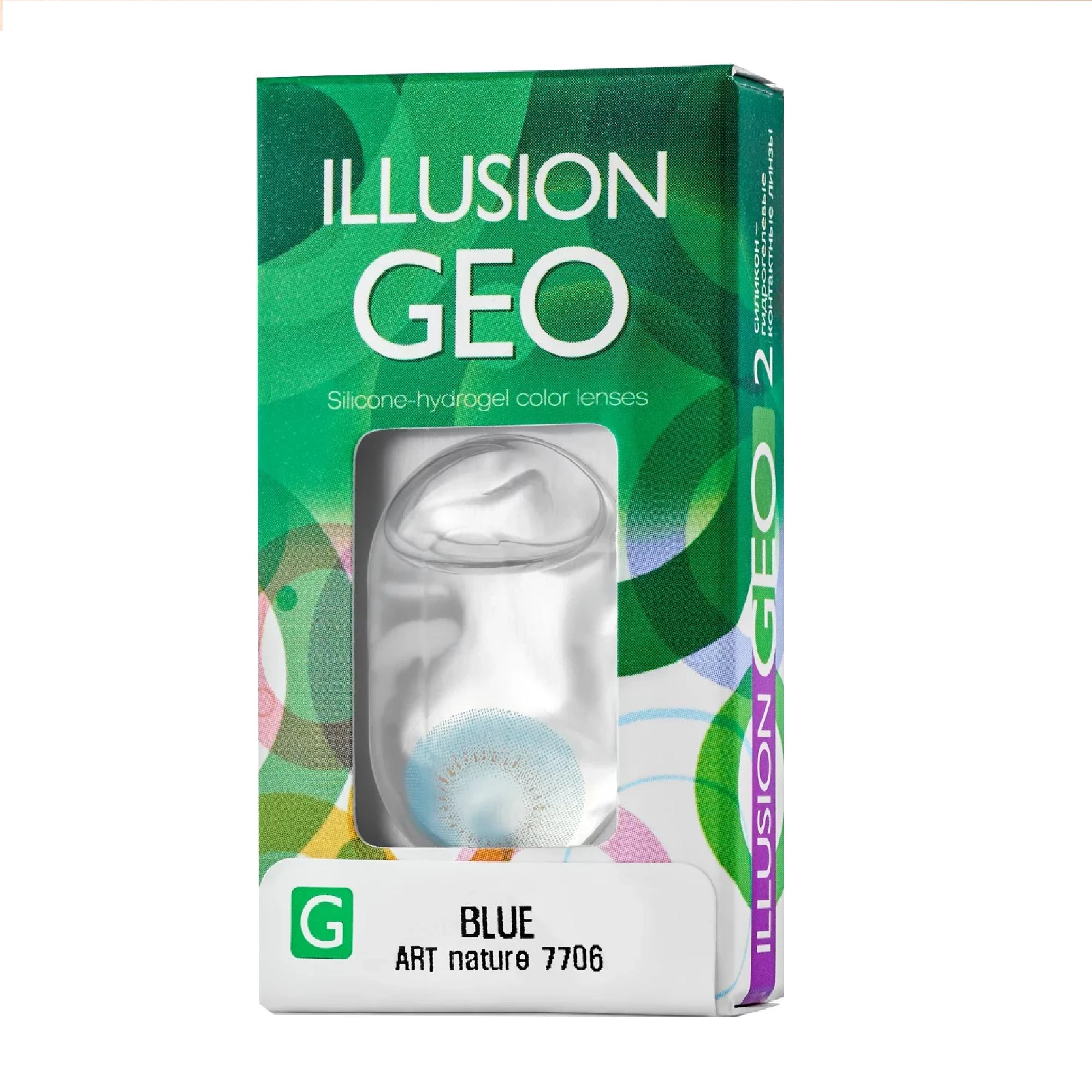 фото Контактные линзы illusion geo nature 2 линзы r 8.6 -4,5 голубые