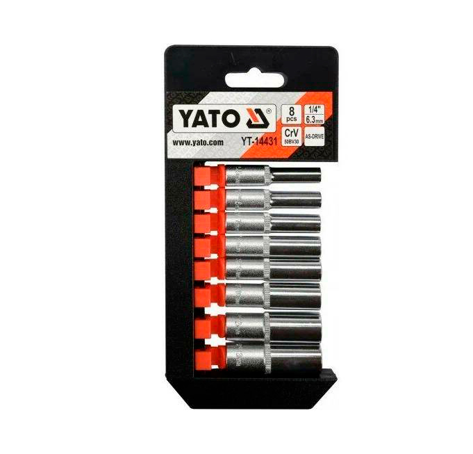 Набор Головок Глубокие 8 Пр: 1/4 Inch, 6 Гр. - 5.5, 6-10, 12, 13 Мм, В Пластм. Держателе Y
Набор Головок Глубокие 8 Пр: 1/4 Inch, 6 Гр. - 5.5, 6-10, 12, 13 Мм, В Пластм. Держателе Y