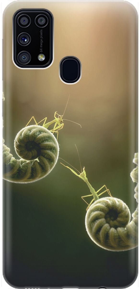 Силиконовый чехол на Samsung Galaxy M31 с принтом "Пара богомолов", Бежевый;зеленый, 1556
Силиконовый чехол на Samsung Galaxy M31 с принтом "Пара богомолов", Бежевый;зеленый, 1556