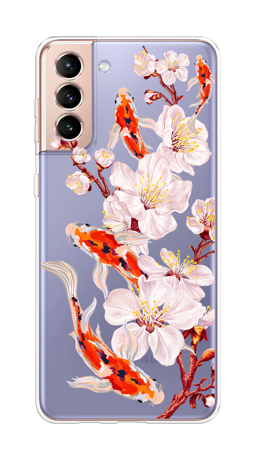 Чехол на Samsung Galaxy S21 Plus "Карпы и сакура", Оранжевый;розовый;бежевый;прозрачный, 2102150-1
Чехол на Samsung Galaxy S21 Plus "Карпы и сакура", Оранжевый;розовый;бежевый;прозрачный, 2102150-1