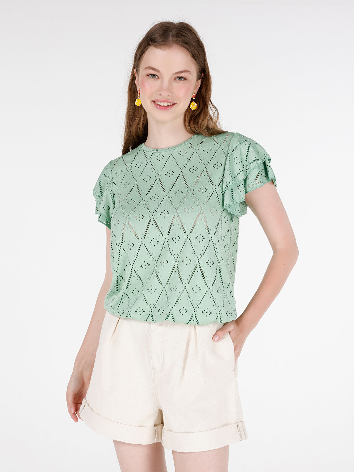 Футболка женская Colin's CL1067995 зеленая XS, Зеленый, CL1067995
Футболка женская Colin's CL1067995 зеленая XS, Зеленый, CL1067995