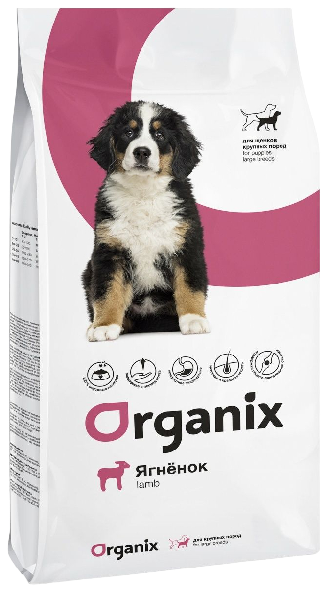 Сухой корм для щенков Organix Puppies Large Breeds с ягненком, для крупных пород, 2,5 кг
Сухой корм для щенков Organix Puppies Large Breeds с ягненком, для крупных пород, 2,5 кг