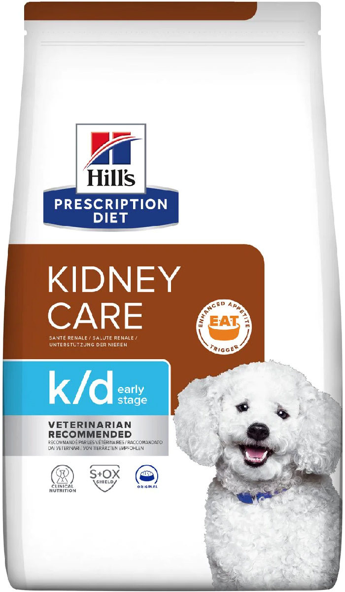 Сухой корм для собак Hill's Prescription Diet KD при лечении почек на ранней стадии, 1,5кг
Сухой корм для собак Hill's Prescription Diet KD при лечении почек на ранней стадии, 1,5кг