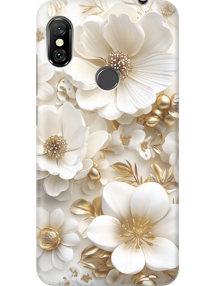 Силиконовый чехол на Xiaomi Redmi Note 6 / Note 6 Pro с принтом "Золото на белых цветах", Прозрачный;белый;золотистый, 719630424
Силиконовый чехол на Xiaomi Redmi Note 6 / Note 6 Pro с принтом "Золото на белых цветах", Прозрачный;белый;золотистый, 719630424