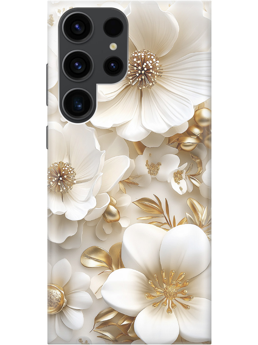 Силиконовый чехол на Samsung Galaxy S23 Ultra с принтом "Золото на белых цветах", Прозрачный;белый;золотистый, 767959424
Силиконовый чехол на Samsung Galaxy S23 Ultra с принтом "Золото на белых цветах", Прозрачный;белый;золотистый, 767959424