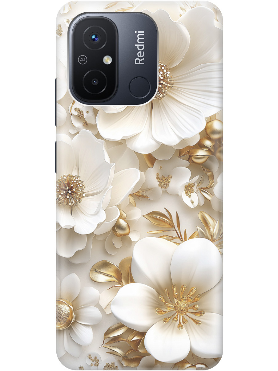 Силиконовый чехол на Xiaomi Redmi 12C с принтом "Золото на белых цветах", Прозрачный;белый;золотистый, 766734824
Силиконовый чехол на Xiaomi Redmi 12C с принтом "Золото на белых цветах", Прозрачный;белый;золотистый, 766734824