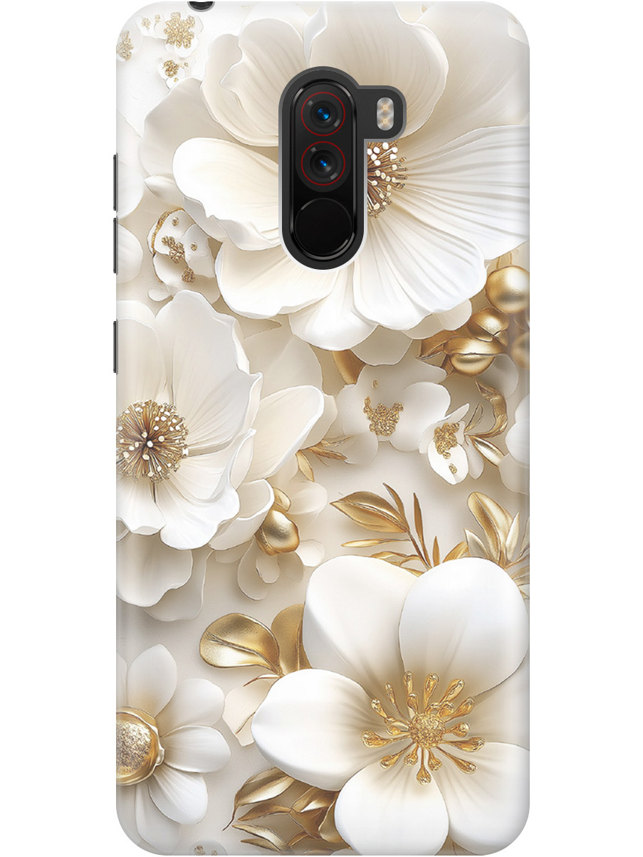 Силиконовый чехол на Xiaomi Pocophone F1 с принтом "Золото на белых цветах", Прозрачный;белый;золотистый, 719373324
Силиконовый чехол на Xiaomi Pocophone F1 с принтом "Золото на белых цветах", Прозрачный;белый;золотистый, 719373324
