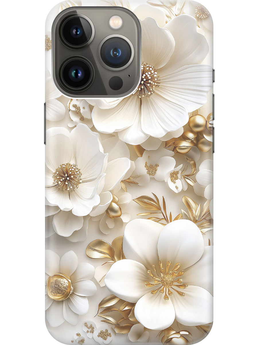Силиконовый чехол на Apple iPhone 13 Pro с принтом "Золото на белых цветах", Прозрачный;белый;золотистый, 732241024
Силиконовый чехол на Apple iPhone 13 Pro с принтом "Золото на белых цветах", Прозрачный;белый;золотистый, 732241024