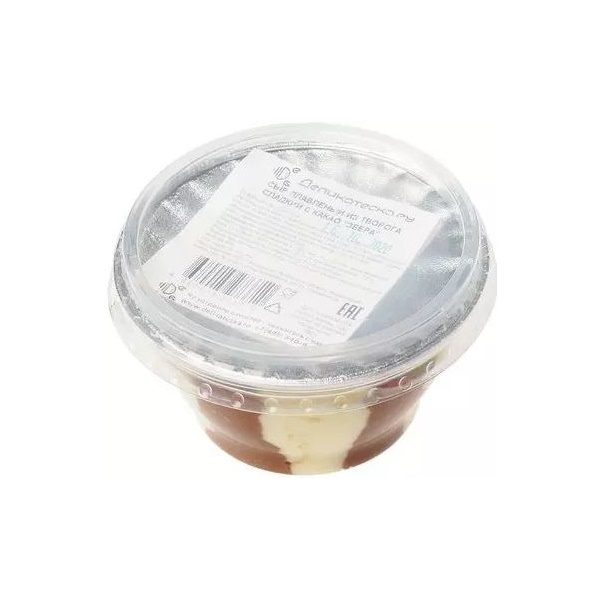 Плавленый сыр Зебра из творога сладкий с какао 25% 180 г 
Плавленый сыр Зебра из творога сладкий с какао 25% 180 г