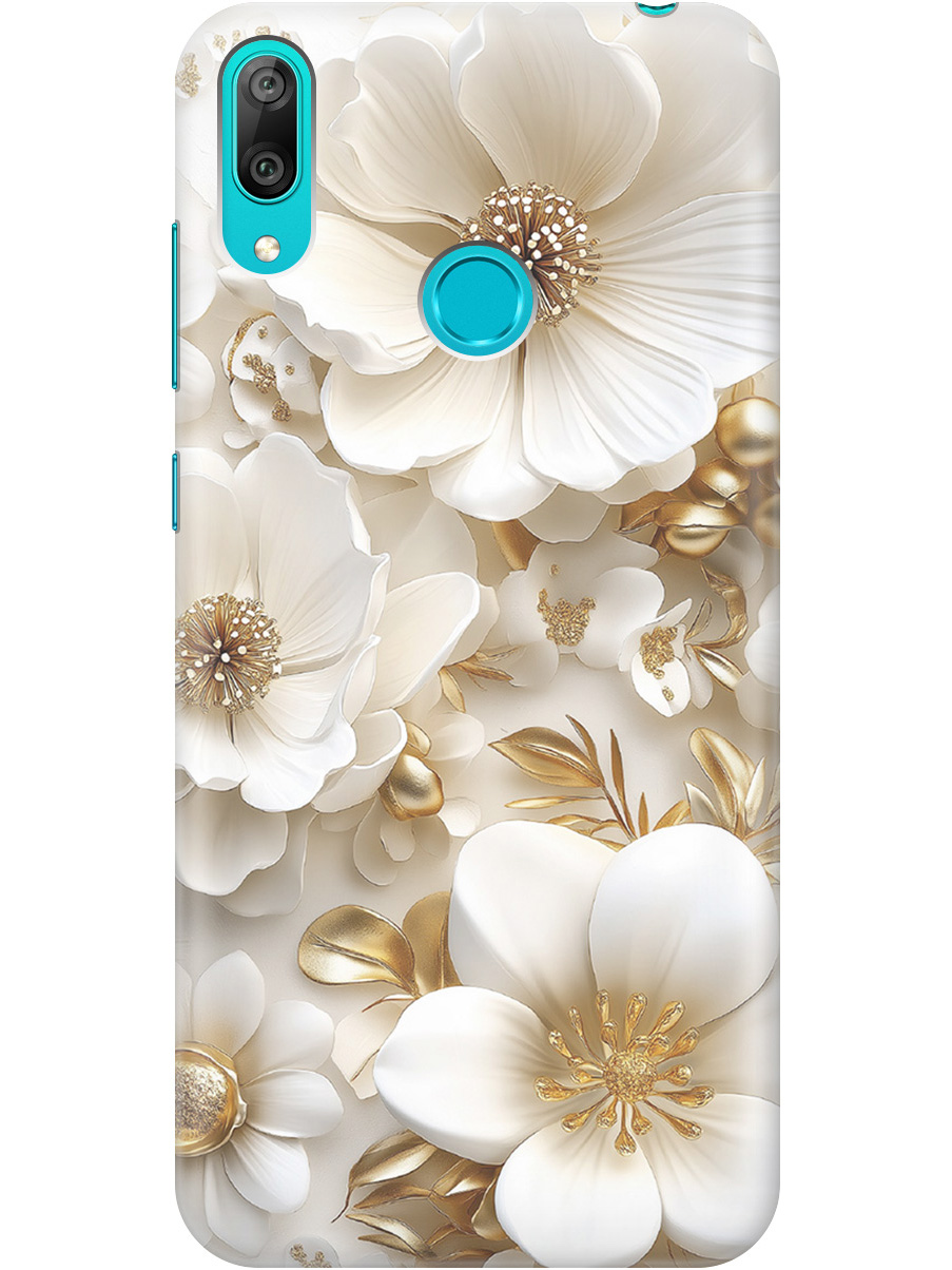 Силиконовый чехол на Huawei Y7 (2019) с принтом "Золото на белых цветах", Прозрачный;белый;золотистый, 720668224
Силиконовый чехол на Huawei Y7 (2019) с принтом "Золото на белых цветах", Прозрачный;белый;золотистый, 720668224