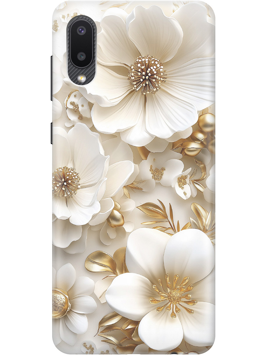 Силиконовый чехол на Samsung Galaxy A02 с принтом "Золото на белых цветах", Прозрачный;белый;золотистый, 724352124
Силиконовый чехол на Samsung Galaxy A02 с принтом "Золото на белых цветах", Прозрачный;белый;золотистый, 724352124