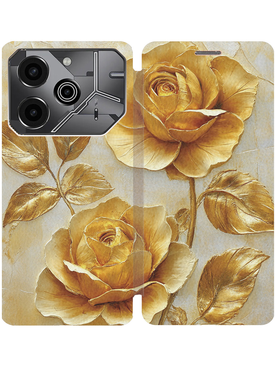 Чехол-книжка на Tecno Pova 6 Pro с принтом "Золотые розы" золотой, Золотистый;белый, 781971023
Чехол-книжка на Tecno Pova 6 Pro с принтом "Золотые розы" золотой, Золотистый;белый, 781971023
