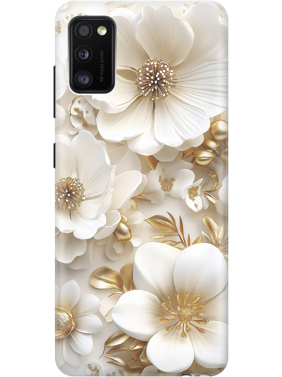 Силиконовый чехол на Samsung Galaxy A41 с принтом "Золото на белых цветах", Прозрачный;белый;золотистый, 722821024
Силиконовый чехол на Samsung Galaxy A41 с принтом "Золото на белых цветах", Прозрачный;белый;золотистый, 722821024