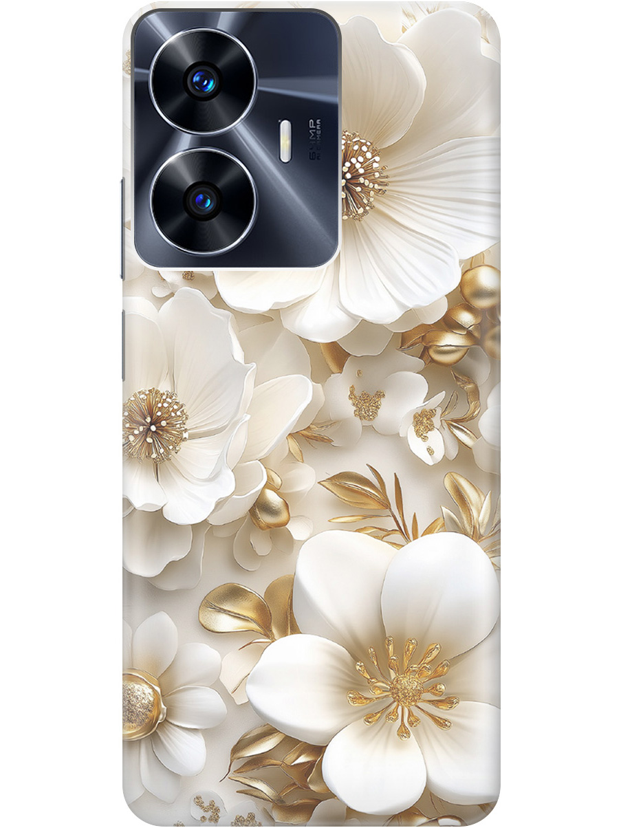 Силиконовый чехол на Realme C55 с принтом "Золото на белых цветах", Прозрачный;белый;золотистый, 768742724
Силиконовый чехол на Realme C55 с принтом "Золото на белых цветах", Прозрачный;белый;золотистый, 768742724