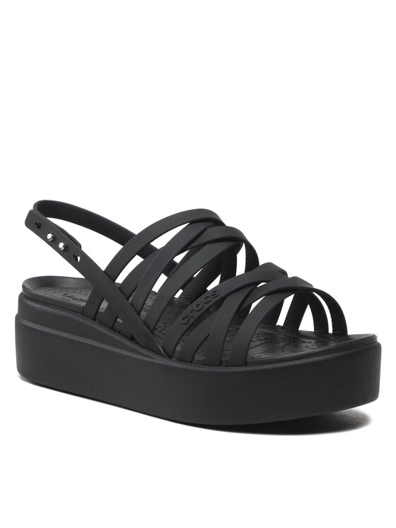 фото Сандалии brooklyn strappy lowwdgw 206751 crocs черный 34,5 eu