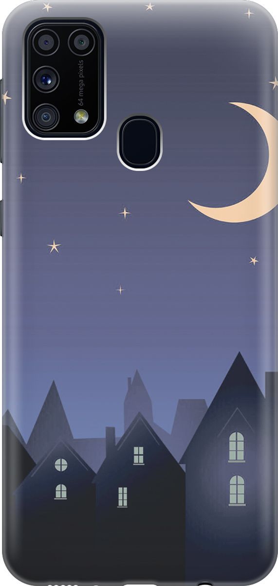 Силиконовый чехол на Samsung Galaxy M31 с принтом "Месяц над городом", Синий;черный, 7358
Силиконовый чехол на Samsung Galaxy M31 с принтом "Месяц над городом", Синий;черный, 7358