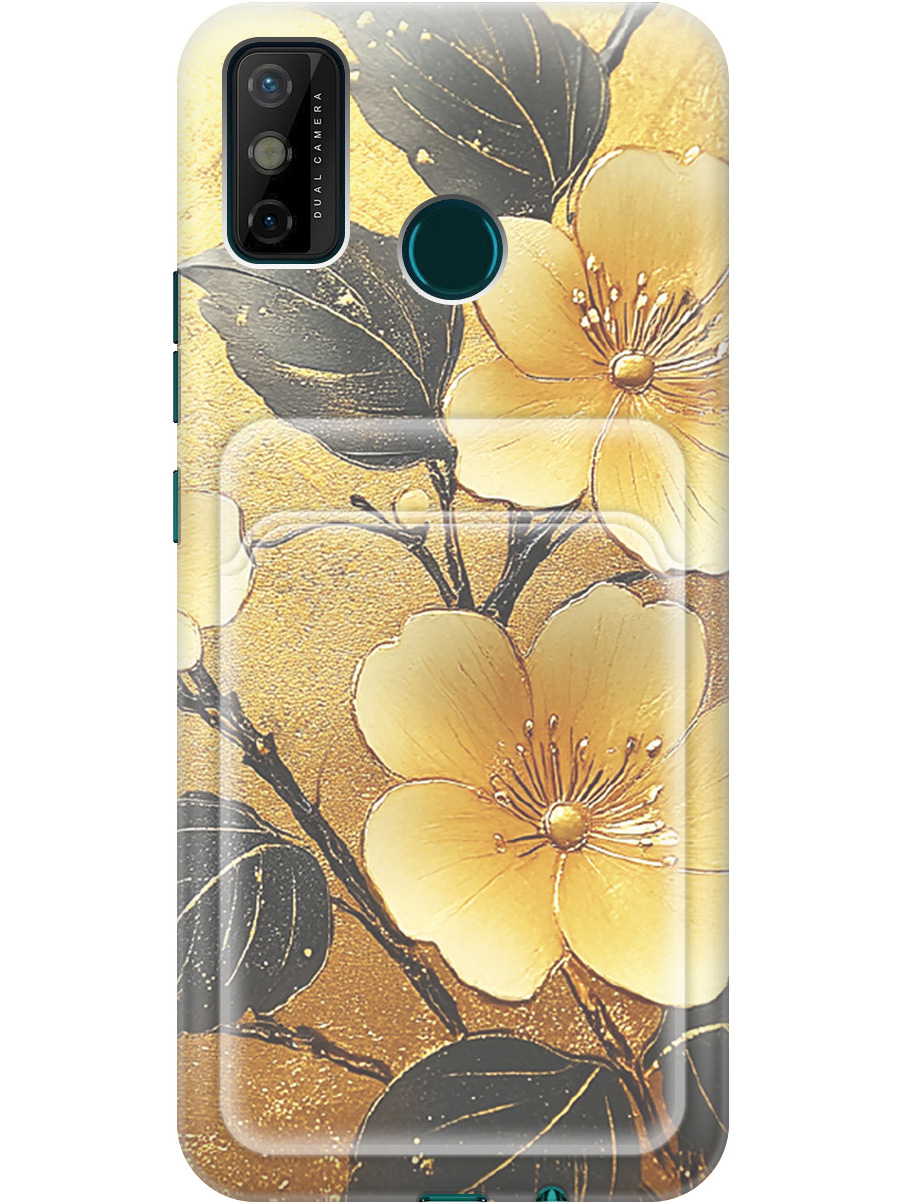Силиконовый чехол на Tecno Spark 6 Go с принтом "Цветы и золото" с карманом для карты, Прозрачный;желтый;черный, 741735624
Силиконовый чехол на Tecno Spark 6 Go с принтом "Цветы и золото" с карманом для карты, Прозрачный;желтый;черный, 741735624