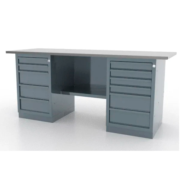 FERRUM 01.256L-9007 FERRUM Верстак слесарный, двухтумбовый, оцинкованная столешница, серый
FERRUM 01.256L-9007 FERRUM Верстак слесарный, двухтумбовый, оцинкованная столешница, серый