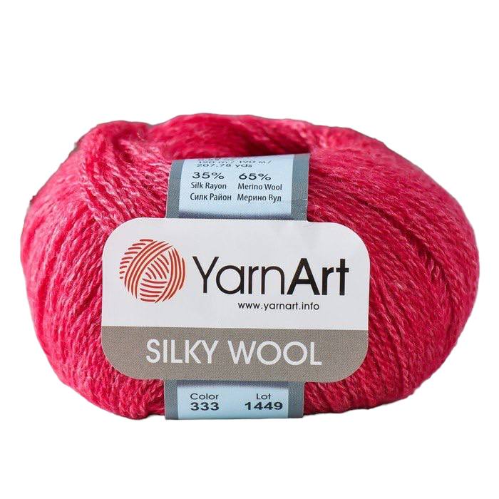 Пряжа YarnArt Silky Wool 35% шелк Rayon, 65% мериносовая шерсть 190 м, 25 г 333 вишня, Розовый, "Silky Wool" 35% шелк Rayon, 65% мериносовая шерсть 190 м, 1 шт, 25 г 333 вишня
Пряжа YarnArt Silky Wool 35% шелк Rayon, 65% мериносовая шерсть 190 м, 25 г 333 вишня, Розовый, "Silky Wool" 35% шелк Rayon, 65% мериносовая шерсть 190 м, 1 шт, 25 г 333 вишня