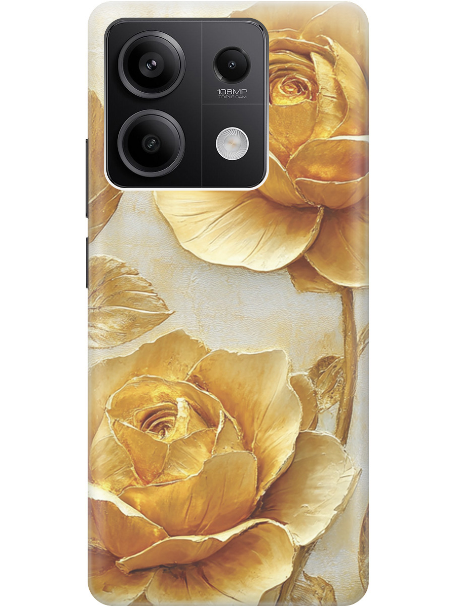 Силиконовый чехол на Xiaomi Redmi Note 13 5g с принтом "Золотые розы", Прозрачный;золотистый;белый, 776587023
Силиконовый чехол на Xiaomi Redmi Note 13 5g с принтом "Золотые розы", Прозрачный;золотистый;белый, 776587023