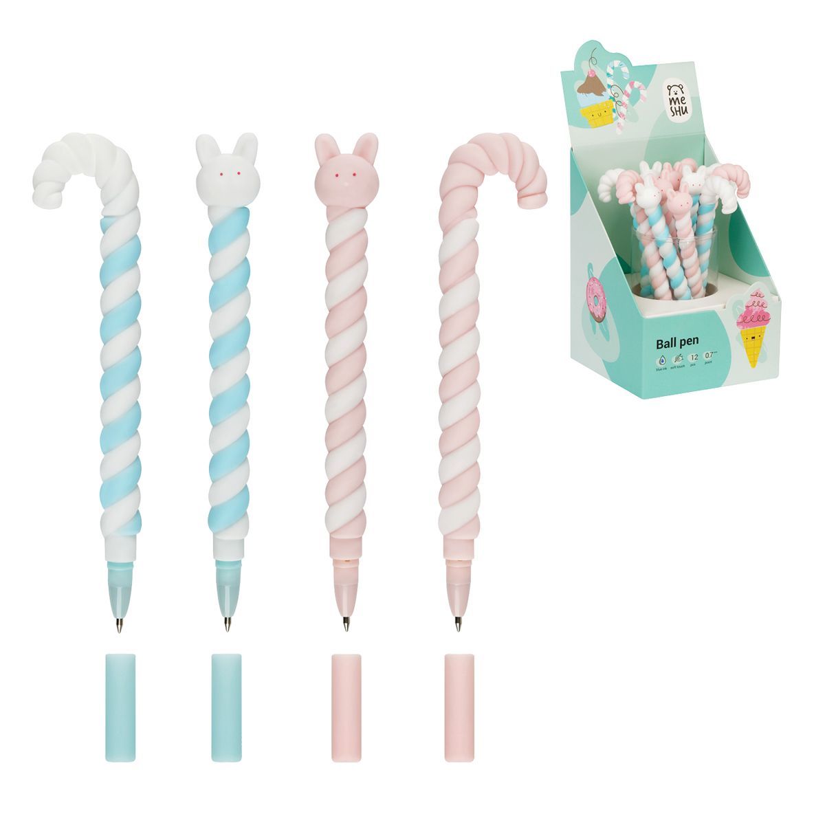 Набор 12 шт. Ручка шариковая MESHU Lollipop, синяя, 0,7мм
Набор 12 шт. Ручка шариковая MESHU Lollipop, синяя, 0,7мм