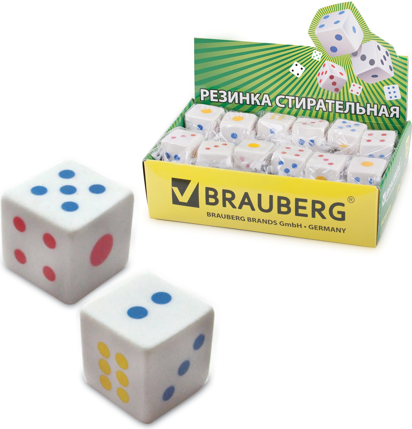 Резинка стирательная BRAUBERG Game в форме игральной кости, 24х24х24 мм, белая, Разноцветный
Резинка стирательная BRAUBERG Game в форме игральной кости, 24х24х24 мм, белая, Разноцветный