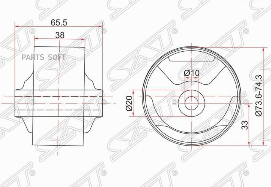 SAT ST-12371-11510C Картридж подушки двигателя RR TOYOTA CORSA/TERCEL/CYNOS/COROLLA 2 94-9
SAT ST-12371-11510C Картридж подушки двигателя RR TOYOTA CORSA/TERCEL/CYNOS/COROLLA 2 94-9