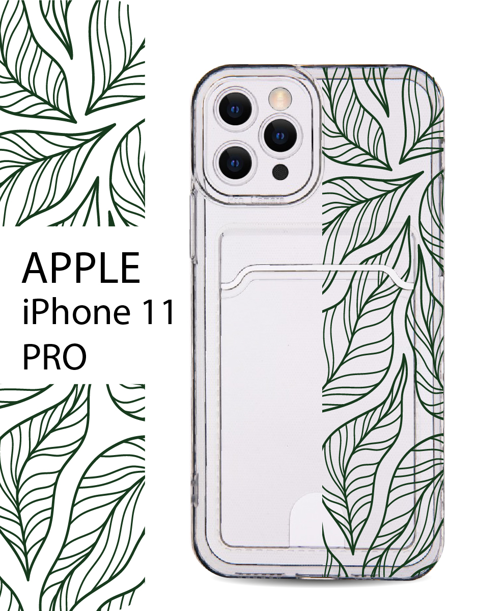 Чехол на Apple iPhone 11 Pro с карманом для банковской карты и принтом, Зеленый;черный, Apple iPhone 11 Pro
Чехол на Apple iPhone 11 Pro с карманом для банковской карты и принтом, Зеленый;черный, Apple iPhone 11 Pro