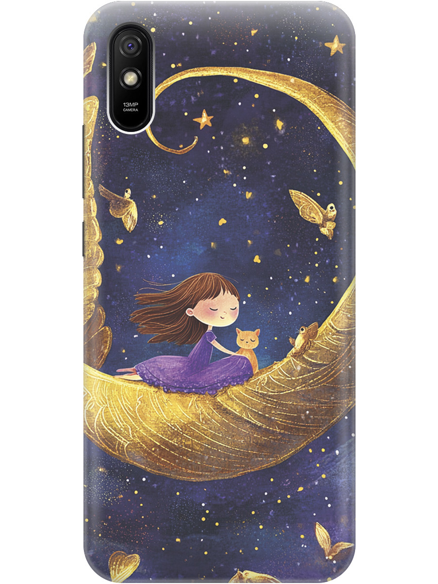 Силиконовый чехол на Xiaomi Redmi 9A с принтом "Девочка и месяц", Прозрачный;золотистый;черный, 723276972
Силиконовый чехол на Xiaomi Redmi 9A с принтом "Девочка и месяц", Прозрачный;золотистый;черный, 723276972