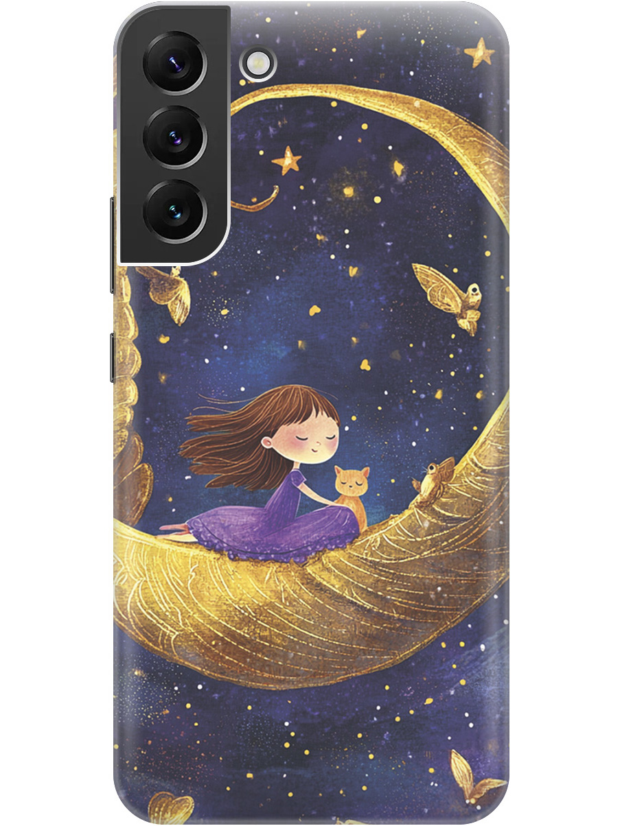 Силиконовый чехол на Samsung Galaxy S22+ с принтом "Девочка и месяц", Прозрачный;золотистый;черный, 735250072
Силиконовый чехол на Samsung Galaxy S22+ с принтом "Девочка и месяц", Прозрачный;золотистый;черный, 735250072