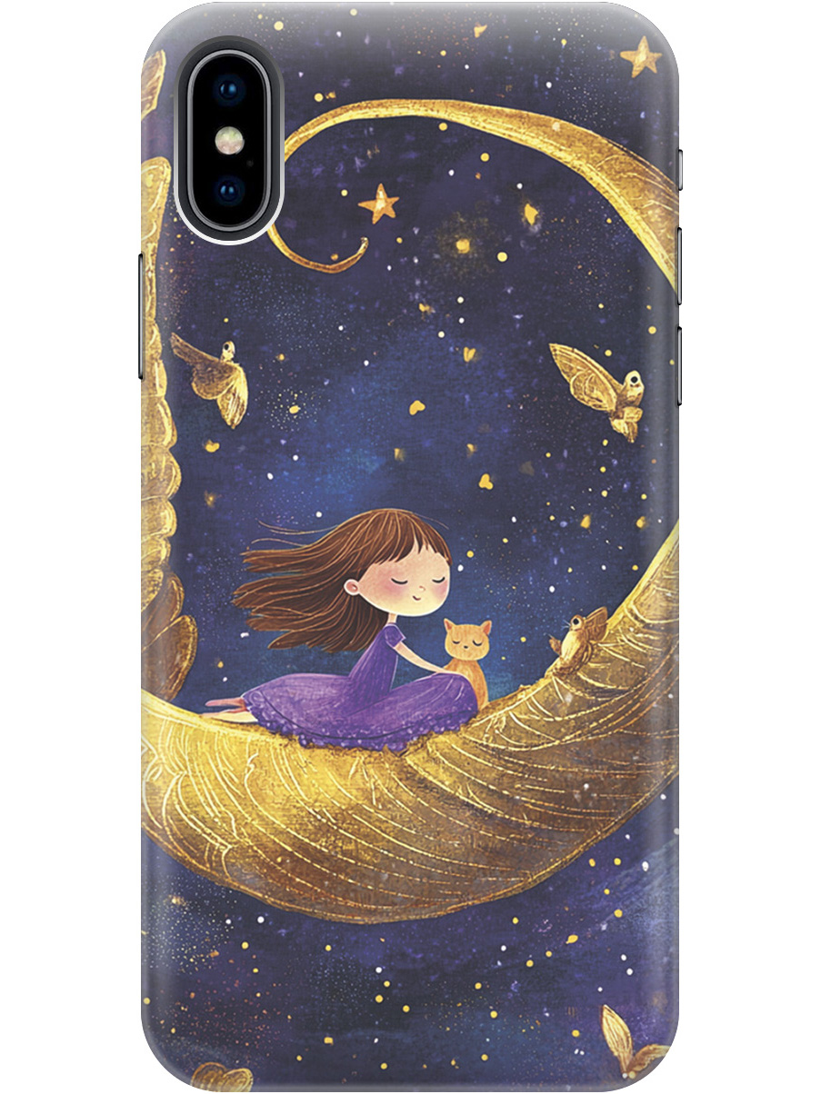 Силиконовый чехол на Apple iPhone Xs / X с принтом "Девочка и месяц", Прозрачный;золотистый;черный, 715365472
Силиконовый чехол на Apple iPhone Xs / X с принтом "Девочка и месяц", Прозрачный;золотистый;черный, 715365472