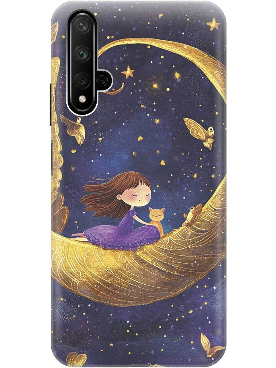 Силиконовый чехол на Honor 20 / Huawei Nova 5T с принтом "Девочка и месяц", Прозрачный;золотистый;черный, 721508972
Силиконовый чехол на Honor 20 / Huawei Nova 5T с принтом "Девочка и месяц", Прозрачный;золотистый;черный, 721508972